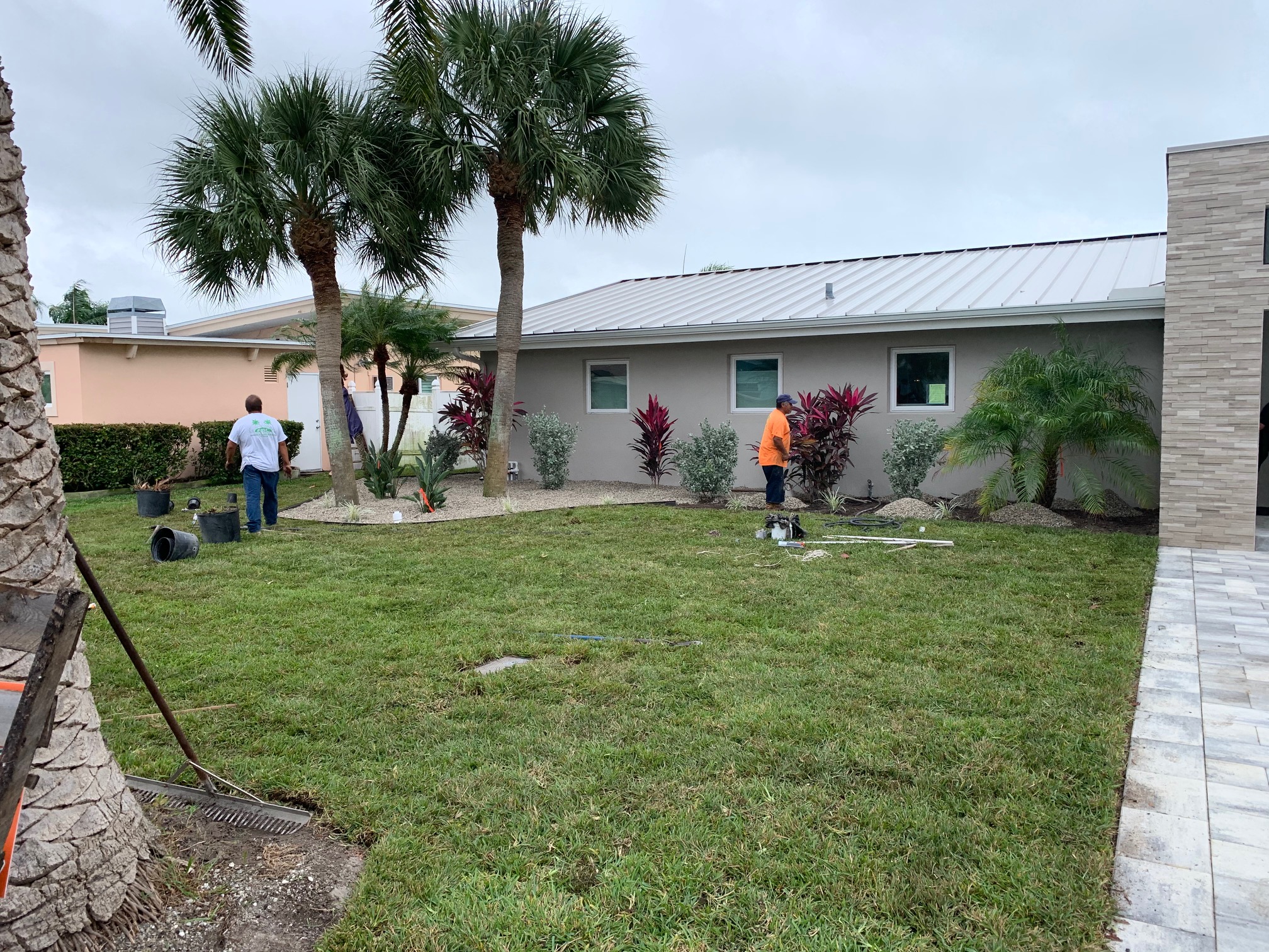 front-entrance landscaping  project