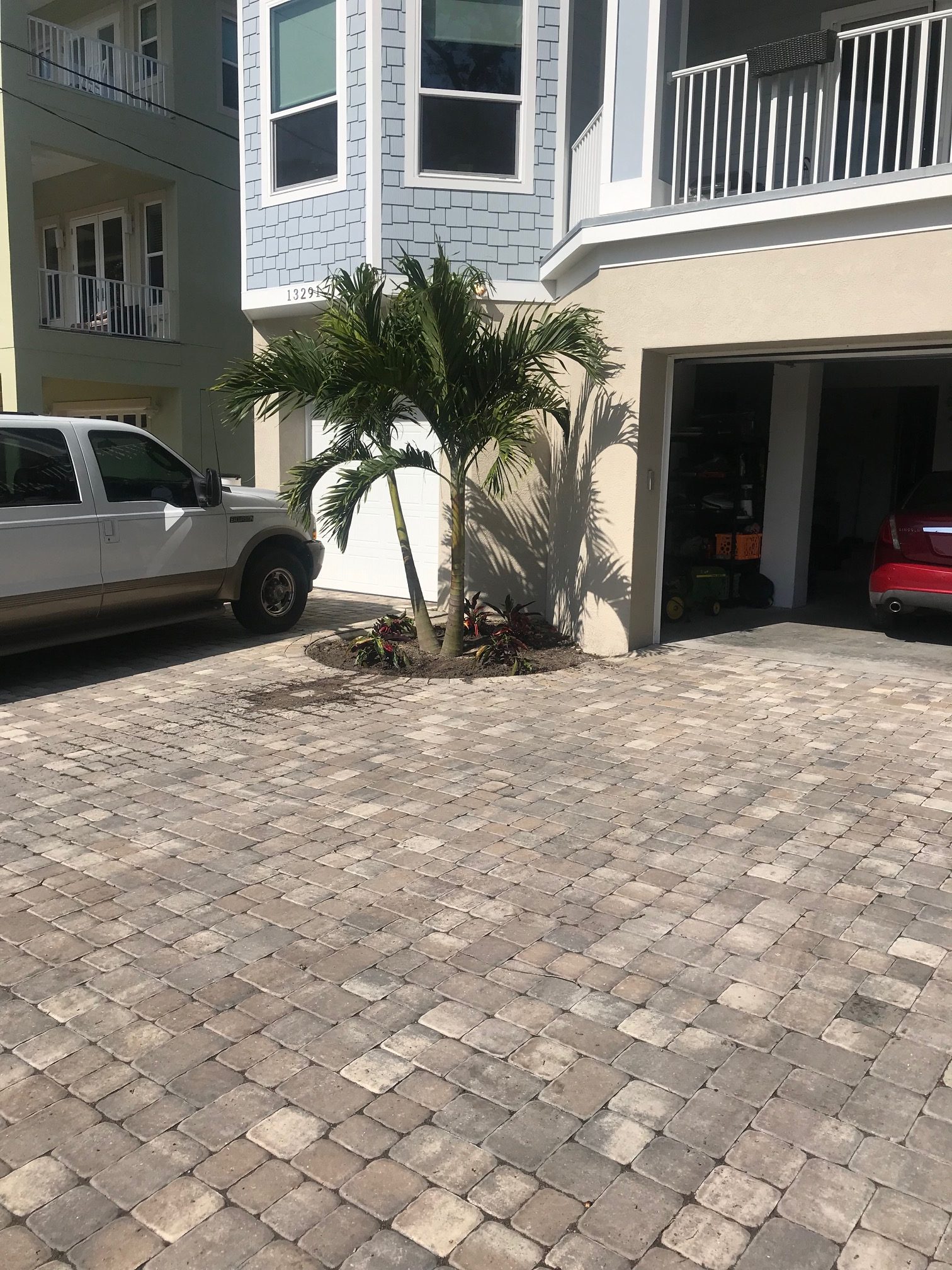 front-entrance paver landscape project